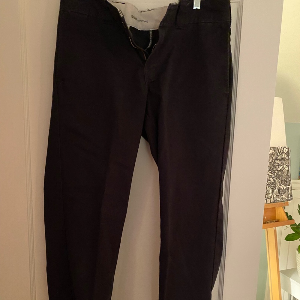 Men’s Dickies slim straight black pant, size 32x32